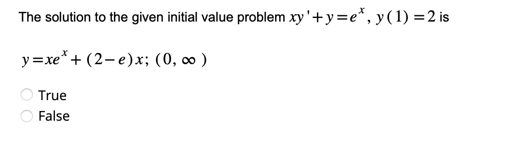 Solved The Solution To The Given Initial Value Problem Chegg