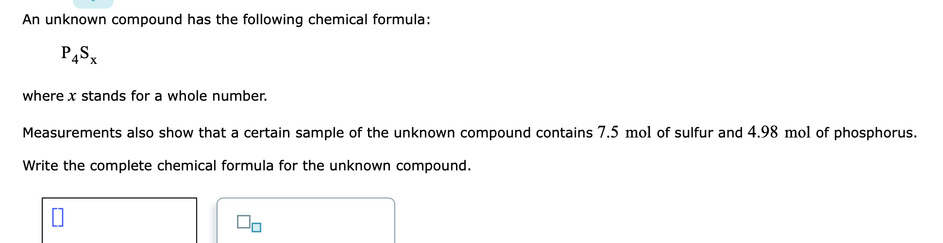 Solved An Unknown Compound Has The Following Chemical Chegg