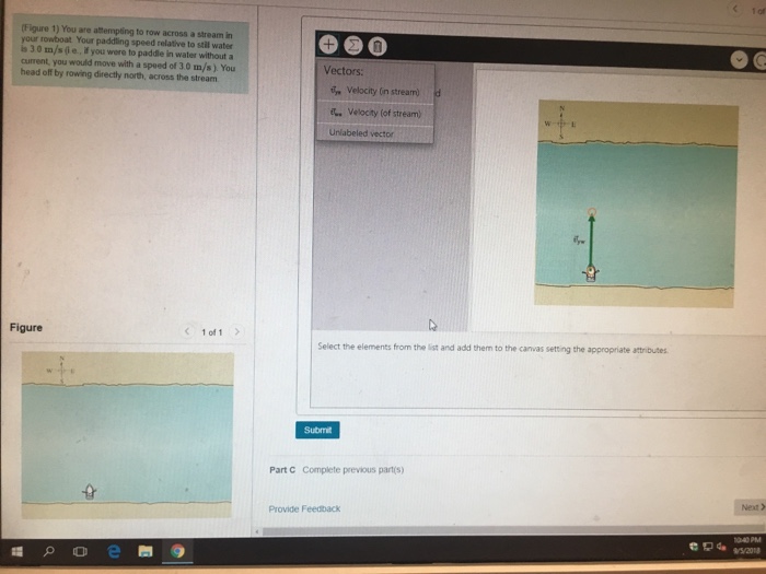 Solved C Of Figure You Are Attempting To Row Across A Chegg