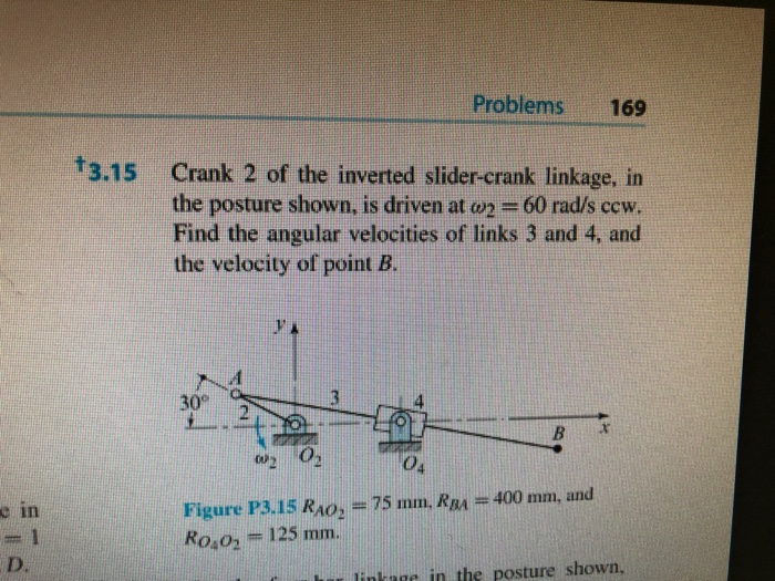 Solved Problems 169 3 15 Crank 2 Of The Inverted Chegg