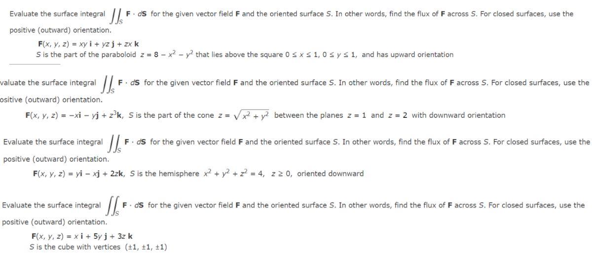 Solved Evaluate The Surface Integral F Ds For The Given Chegg