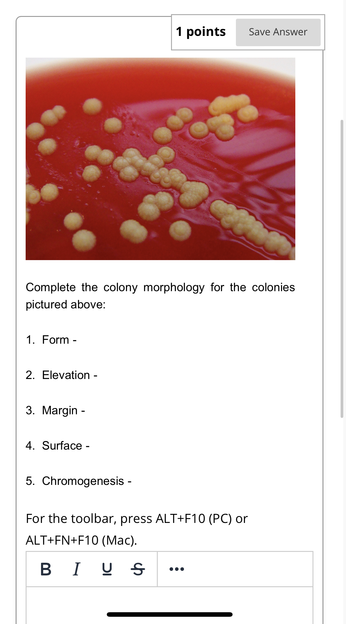 Solved Complete The Colony Morphology For The Colonies Chegg