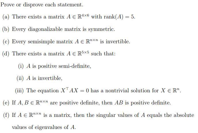 Solved Prove Or Disprove Each Statement A There Exists A Chegg