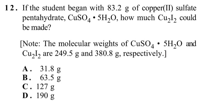 Each Copper II Sulfate Unit Is Associated With Five Water