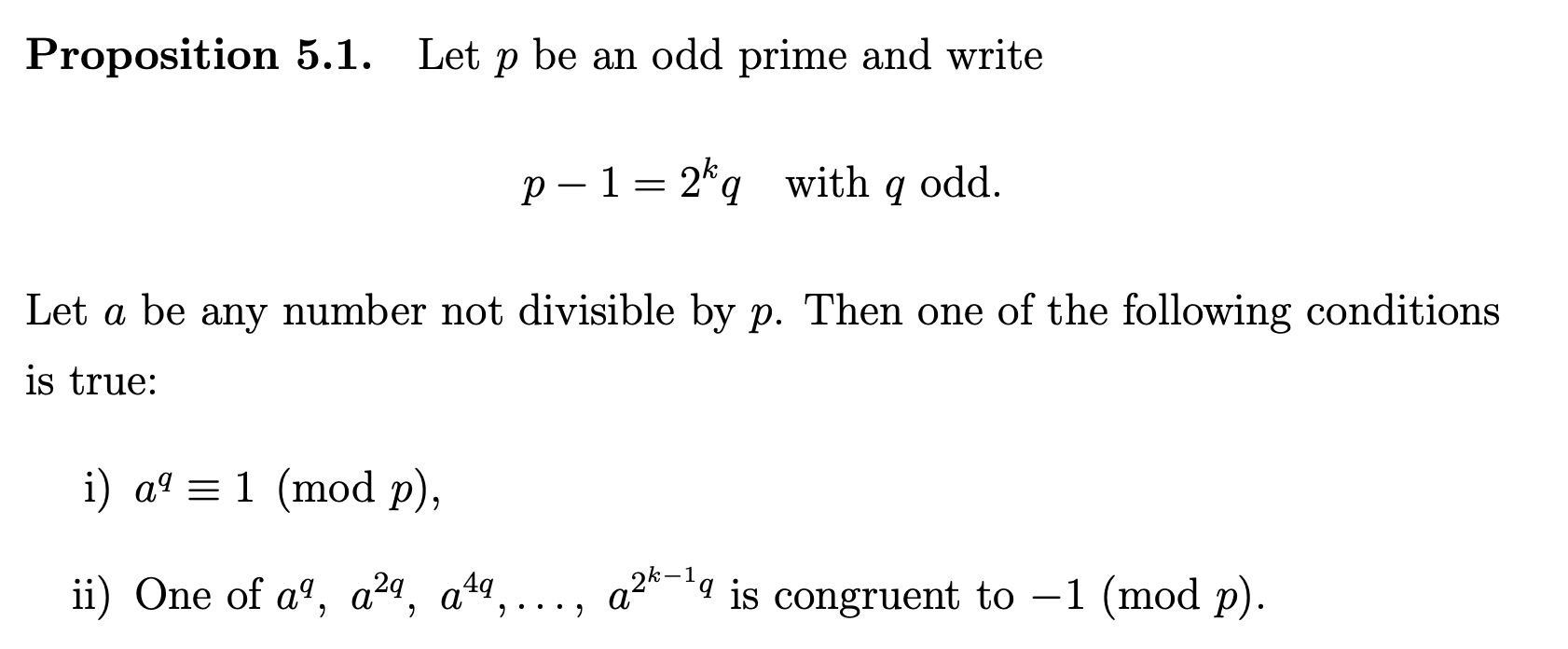 Solved Proposition Let P Be An Odd Prime And Write P Chegg