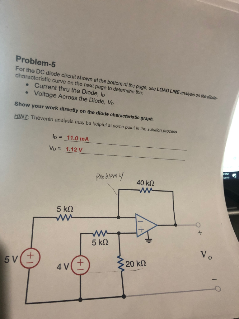 Solved Problem For The Dc Diode Circuit Shown At The Chegg