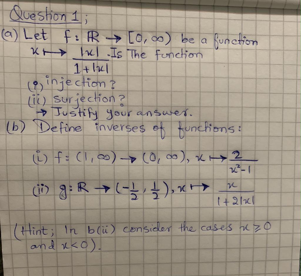 Solved A Let F R 0 Be A Function X 1 Xx Is The Chegg