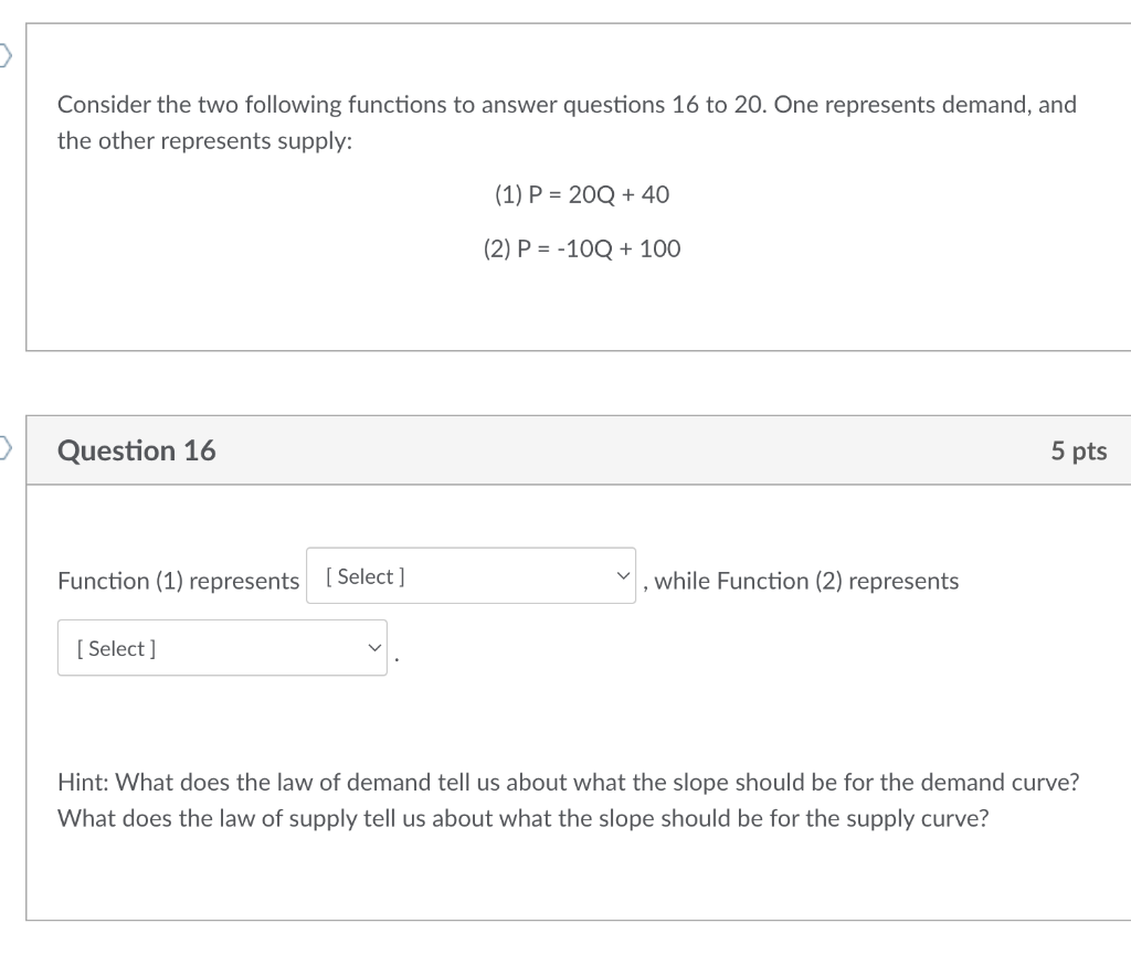 Solved Consider The Two Following Functions To Answer Chegg