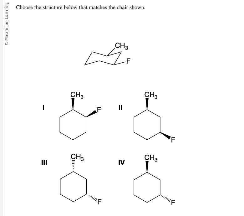 Choose The Structure Below That Matches The Chair Chegg