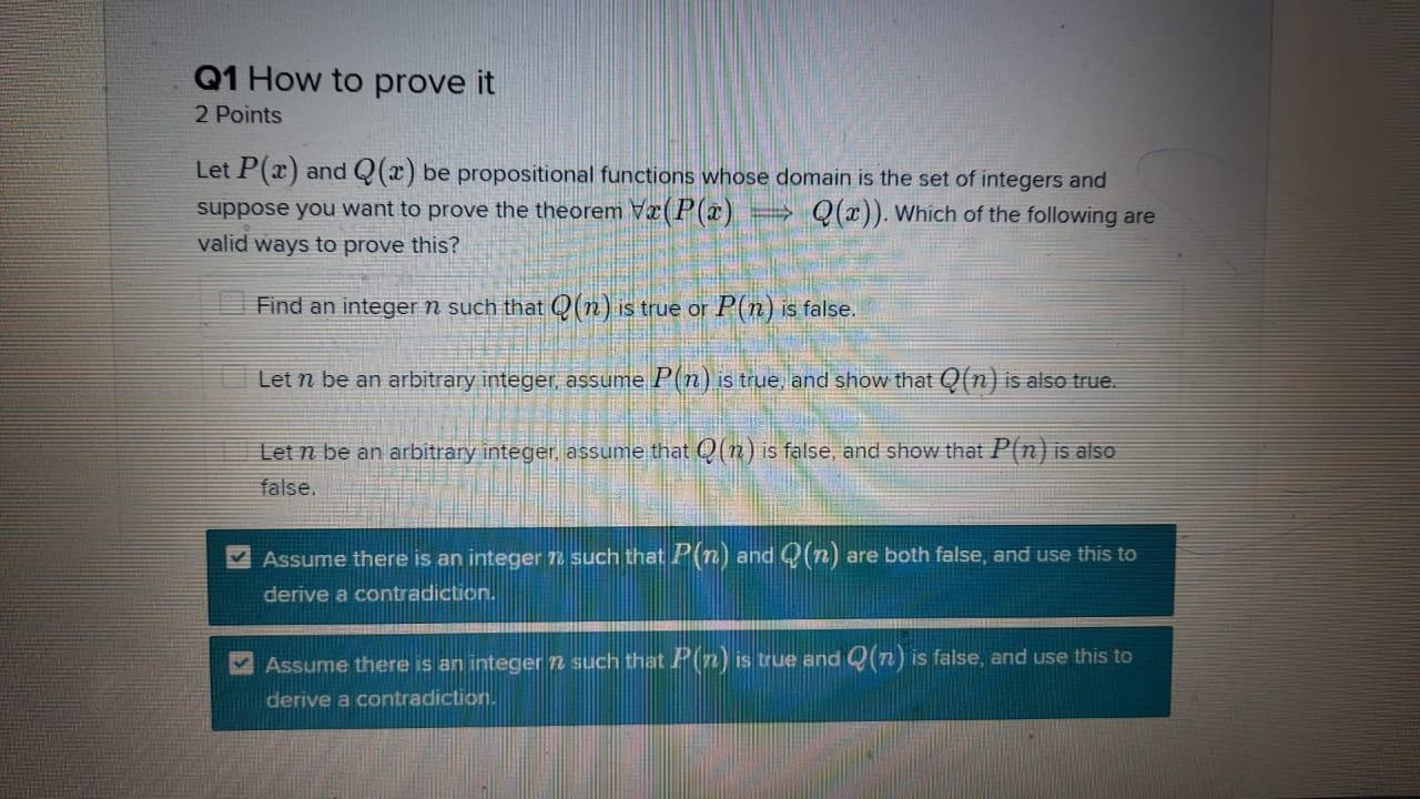 Solved Q1 How To Prove It 2 Points Let P X And 2 Be Chegg