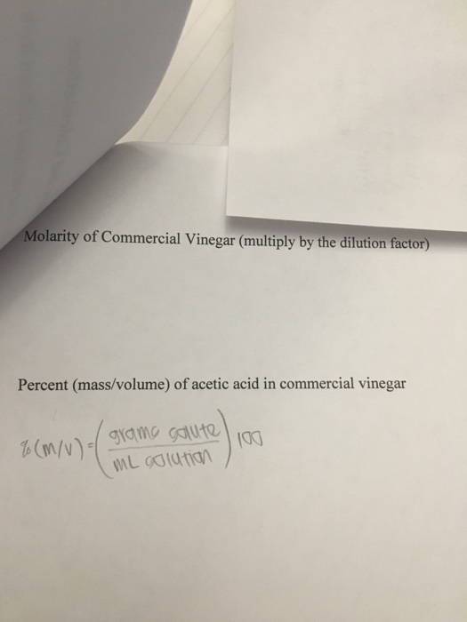 Solved Following Question Calulated Molarity Chegg