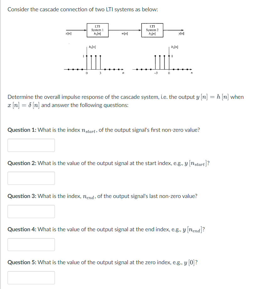 Solved Consider The Cascade Connection Of Two Lti Systems As Chegg