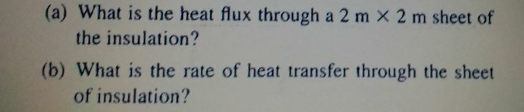 Solved The Thermal Conductivity Of A Sheet Of Rigid Chegg