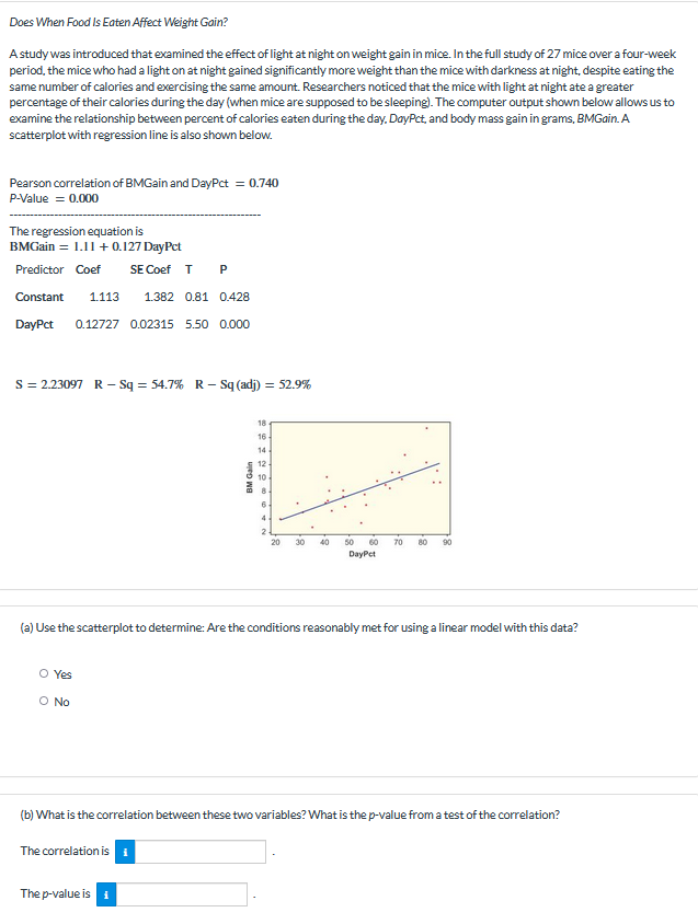 Solved Does When Food Is Eaten Affect Weight Goin A Study Chegg