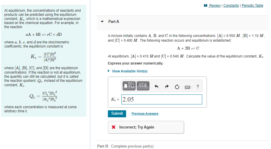 Solved M Review Constants Periodic Table Part A Ke At Chegg