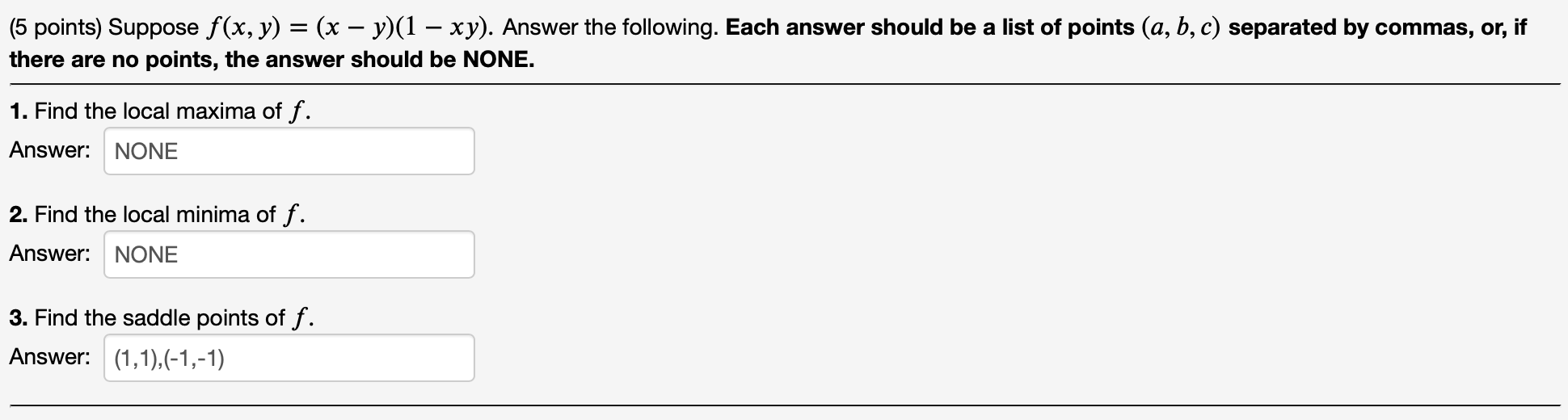 Solved Points Suppose F X Y Xy Xy Answer The Chegg