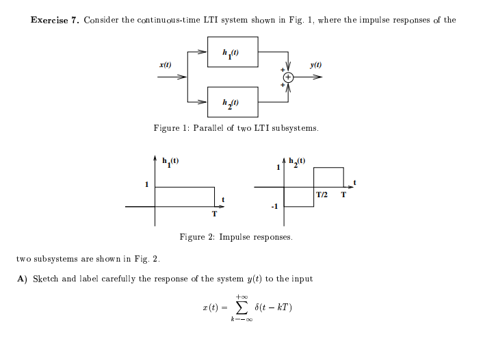 Solved Exercise Consider The Continuous Time Lti System Chegg