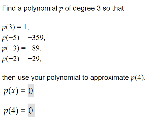 Solved Find A Polynomial P Of Degree 3 So That Chegg