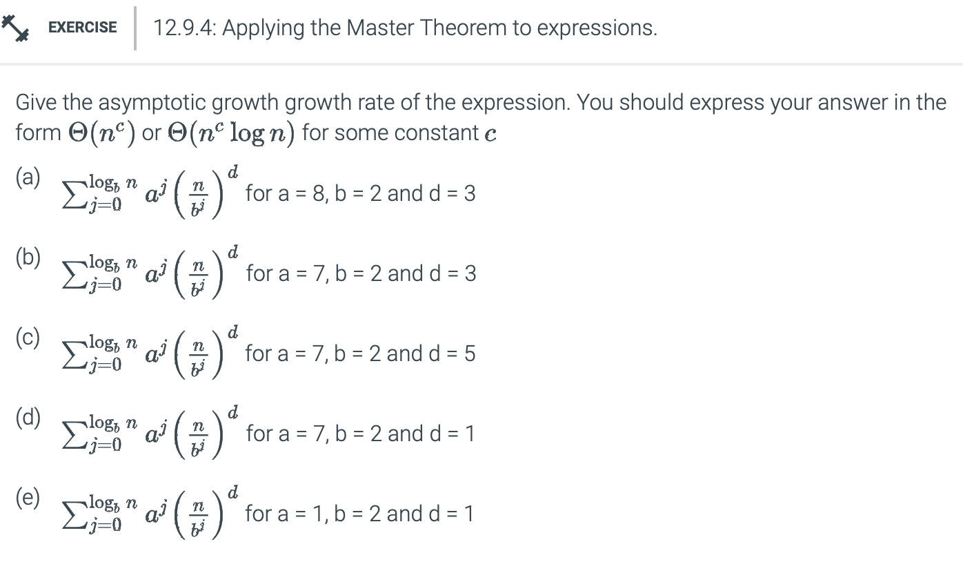 Solved Give The Asymptotic Growth Growth Rate Of The Chegg