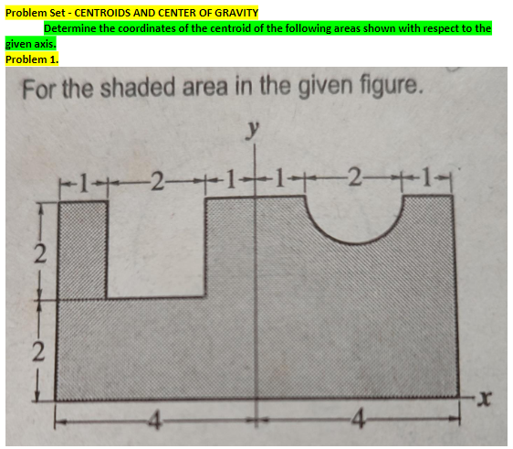 Solved Problem Set Centroids And Center Of Gravity Chegg