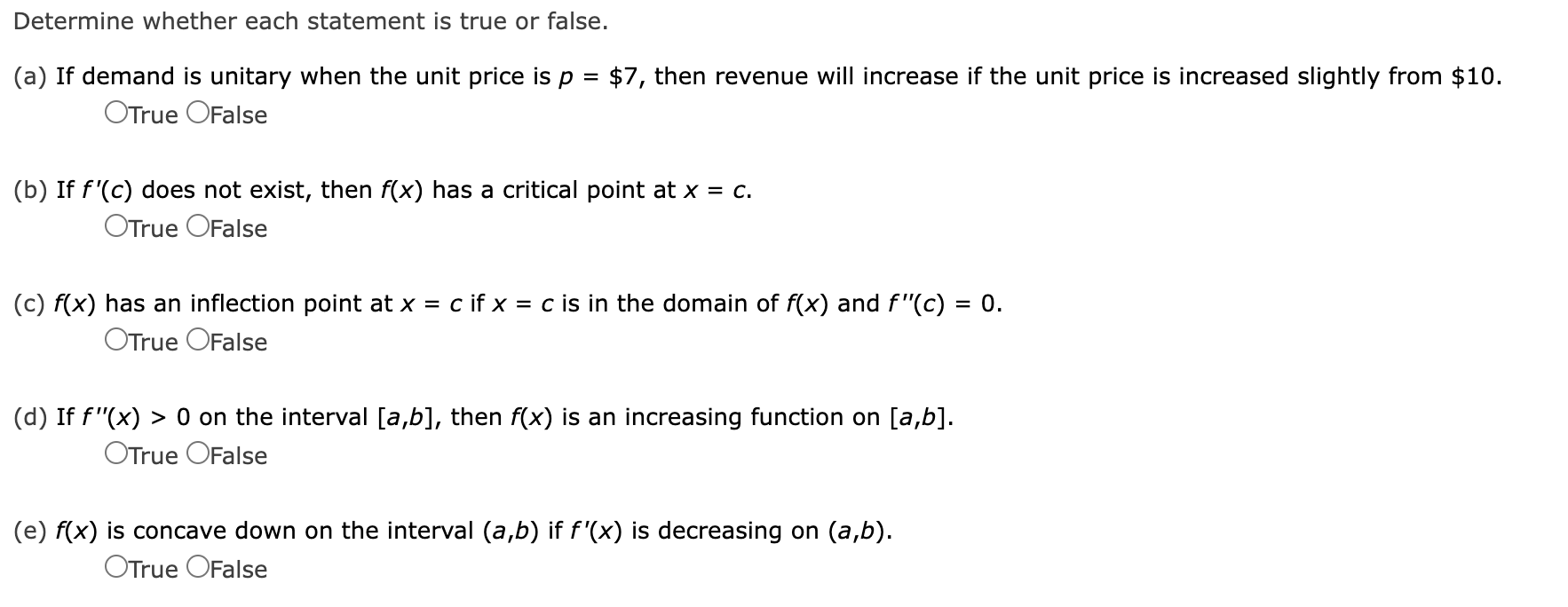 Solved A If Demand Is Unitary When The Unit Price Is P Chegg