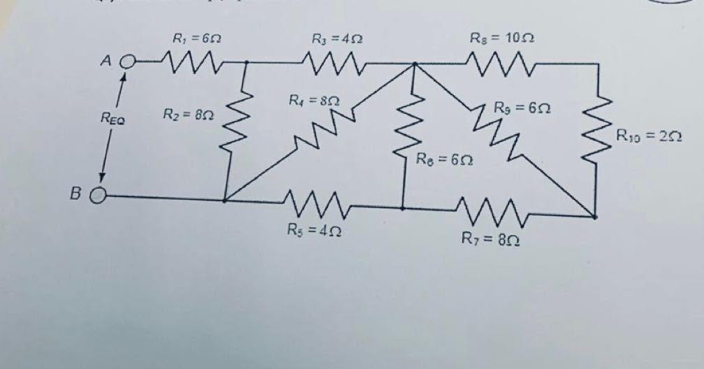 Solved Find The Req Equivalent Resistance Chegg