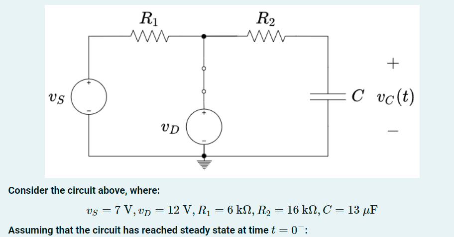 Solved Assuming That The Circuit Has Reached Steady State Chegg