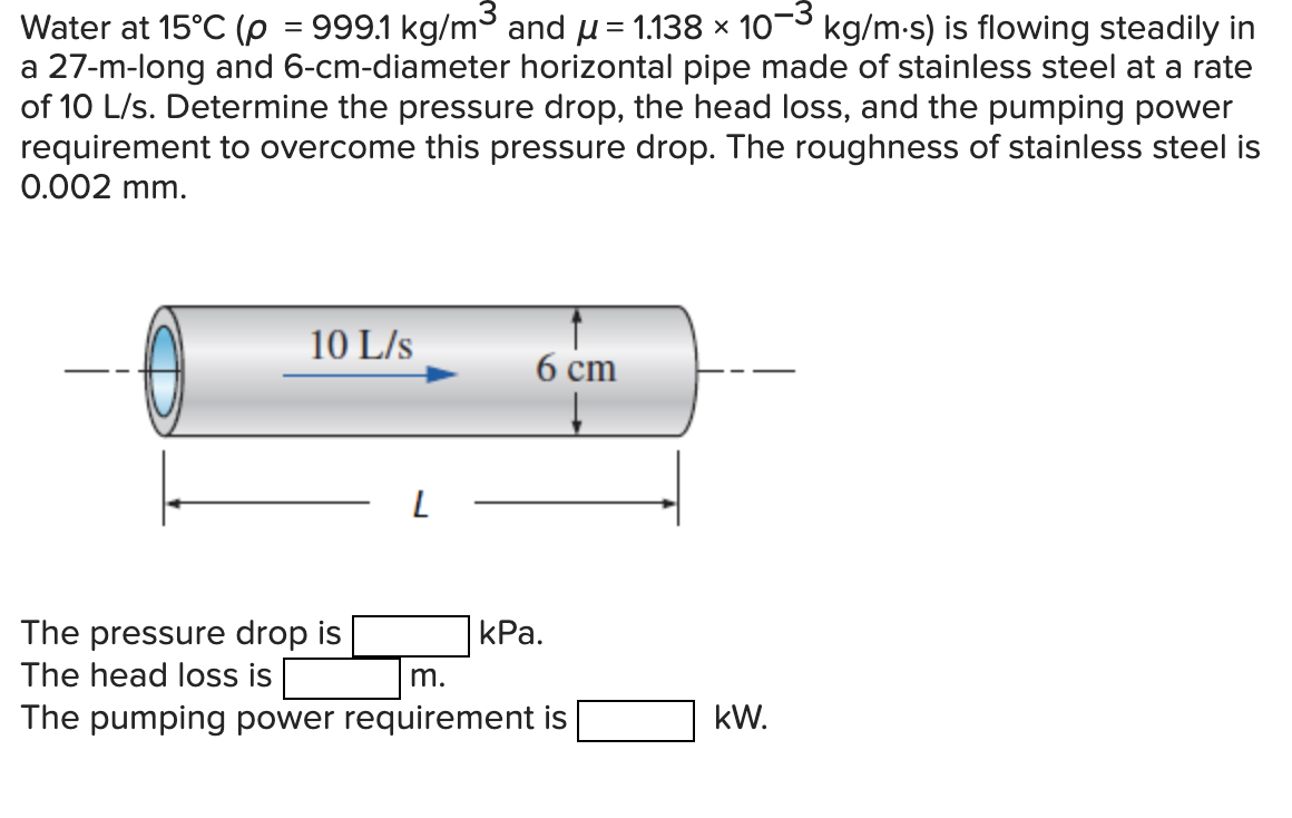 Solved Water At C P Kg M And U X Chegg