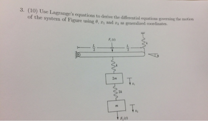 Solved Use Lagrange S Equation To Derive The Differential Chegg