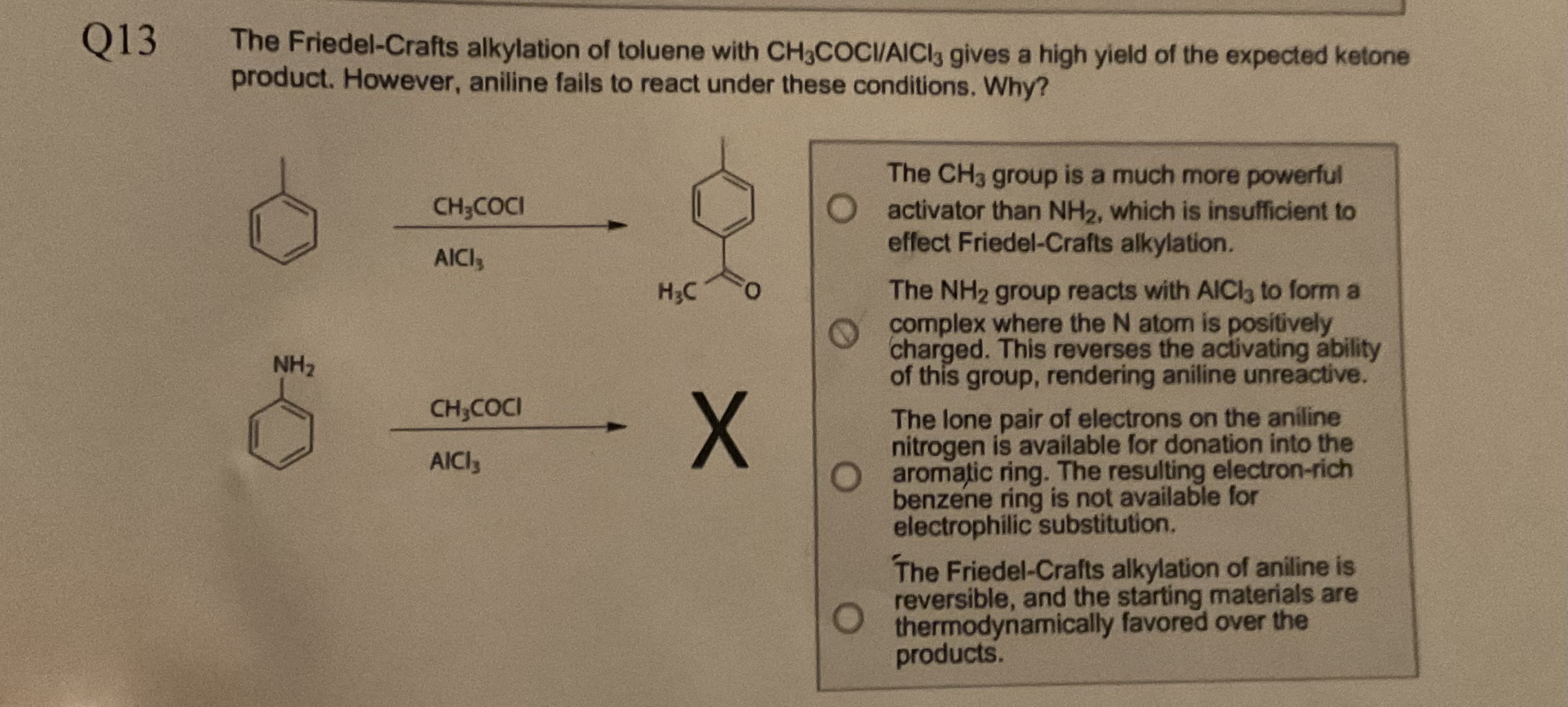 Solved The Friedel Crafts Alkylation Of Toluene With Chegg