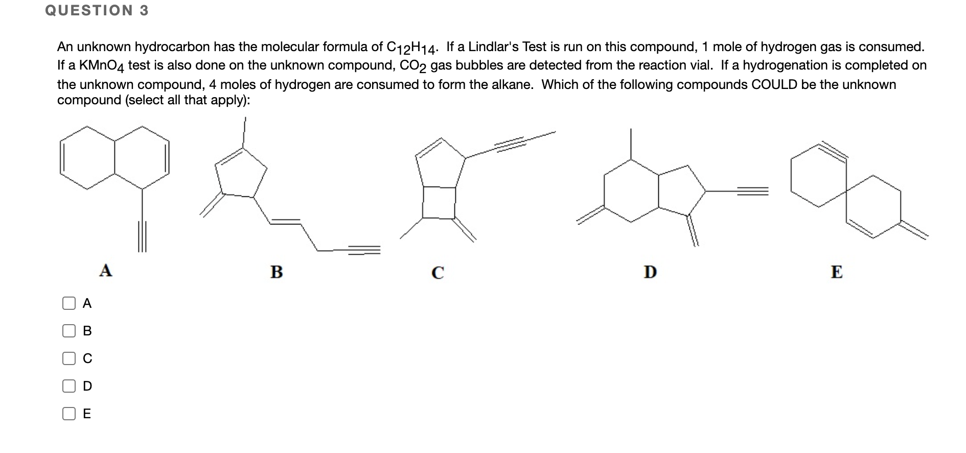 Solved Question For The Following Molecules Determine If Chegg