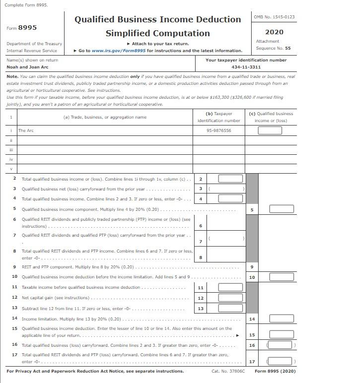 Comprehensive Problem Part Form Page Chegg