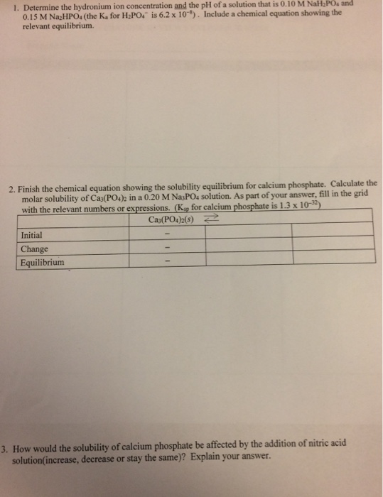 Solved Determine The Hydronium Ion Concentration And The Chegg