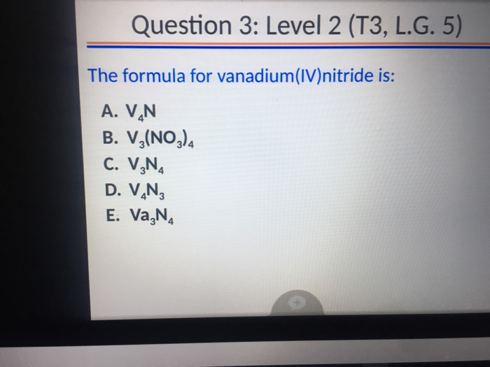 Solved Question Level T L G The Formula For Chegg