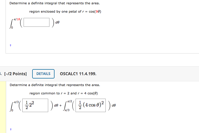 Solved Determine A Definite Integral That Represents The Chegg