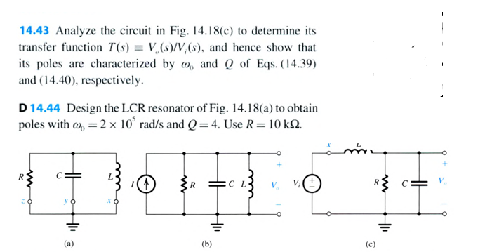 Solved 14 43 Analyze The Circuit In Fig 14 18 E To Chegg