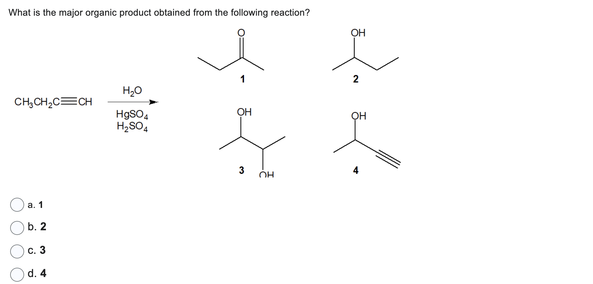 Solved What Is The Major Organic Product Obtained From