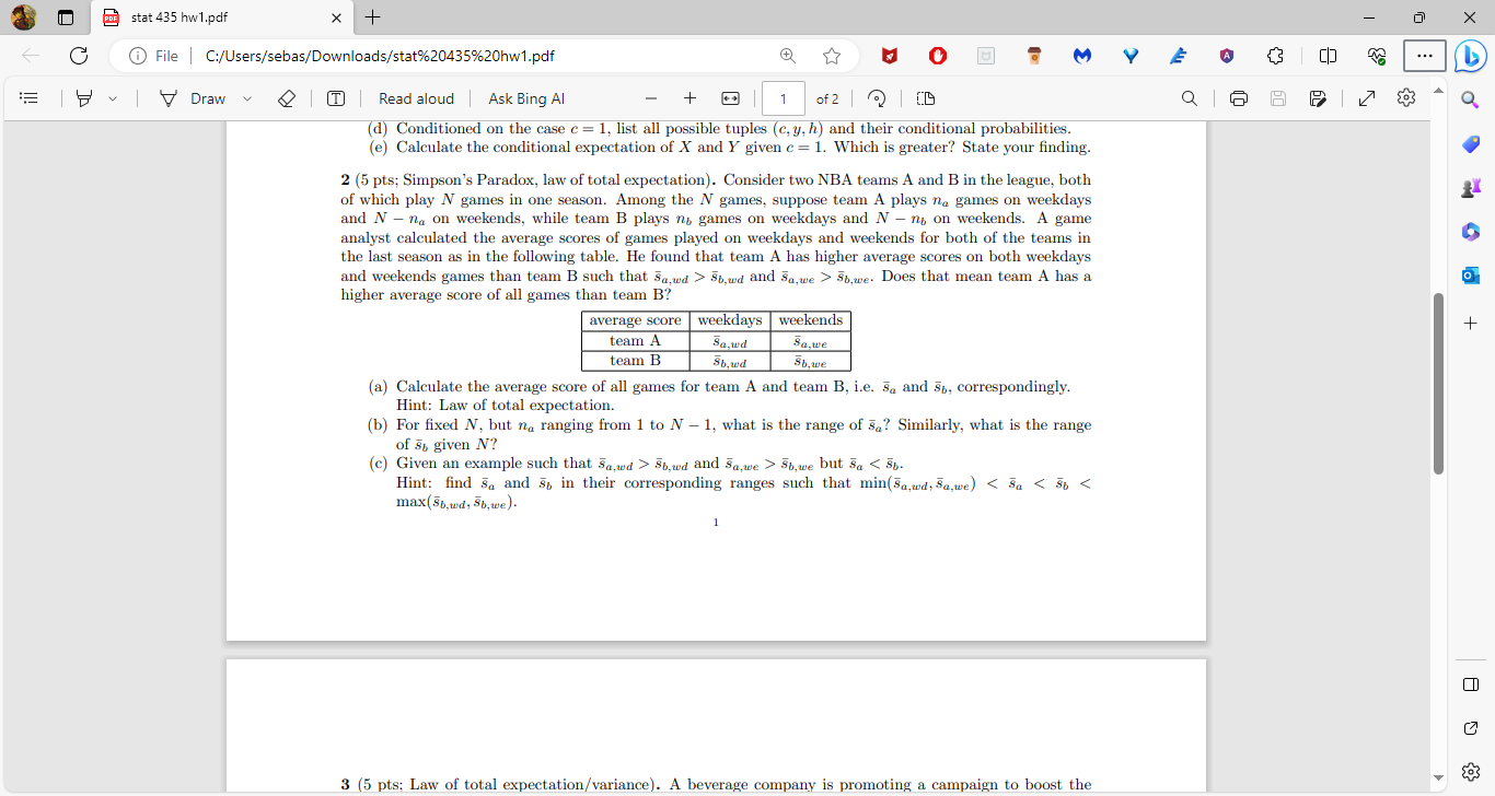 Solved E Calculate The Conditional Expectation Of X And Y Chegg