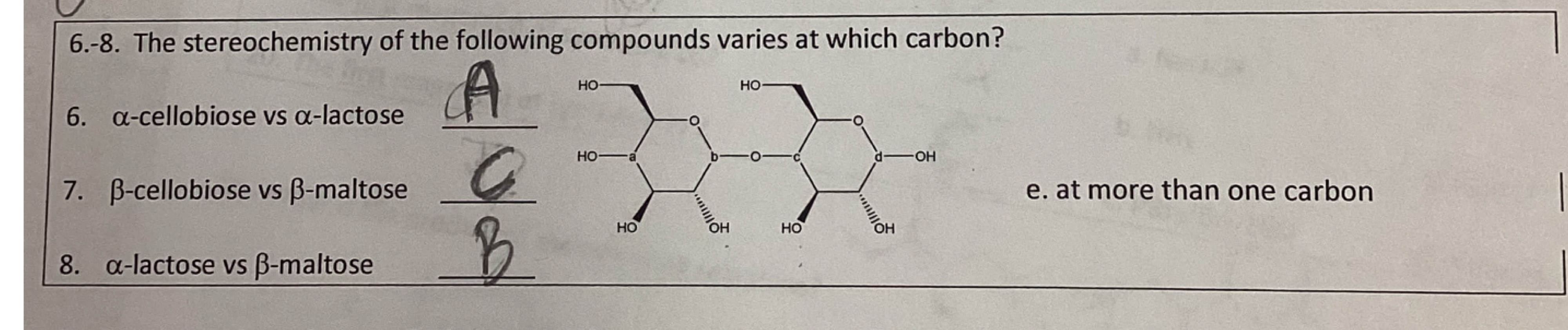 Solved 6 8 The Stereochemistry Of The Following Compounds Chegg