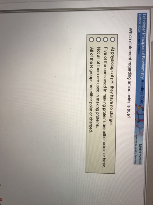 Solved Which Statement Regarding Amino Acids Is True? At