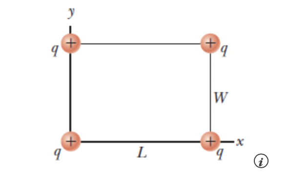 Solved Four Identical Charged Particles Q C Are Chegg