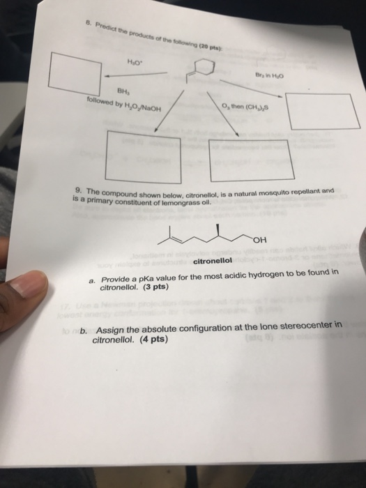 Solved of the 20 pts но BH by H O NaOH O then CH S 9 Chegg