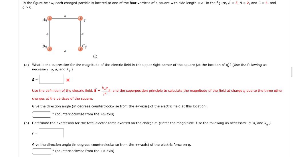 Solved In The Figure Below Each Charged Particle Is Located Chegg