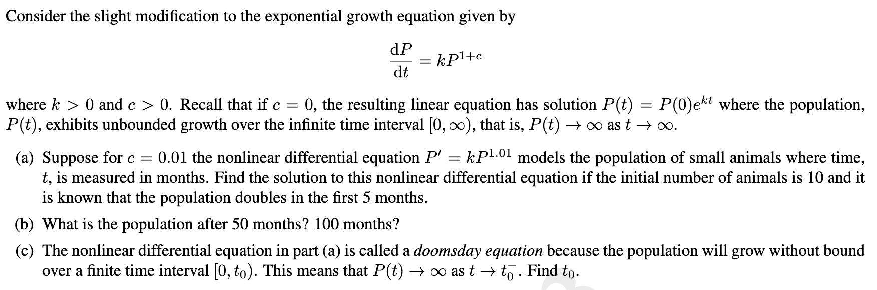 Solved Consider The Slight Modification To The Exponenti