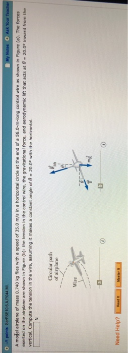 Solved A Model Airplane Of Mass O 740 Kg Flies With A Speed Chegg