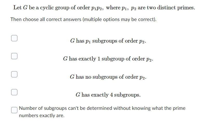 Let G Be A Cyclic Group Of Order P P Where P P Chegg