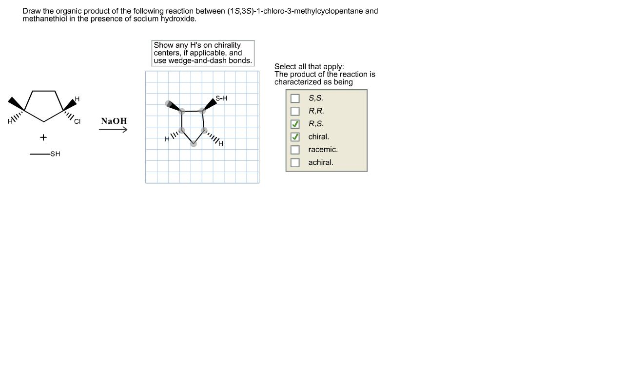 Draw The Organic Product Of The Following Reaction