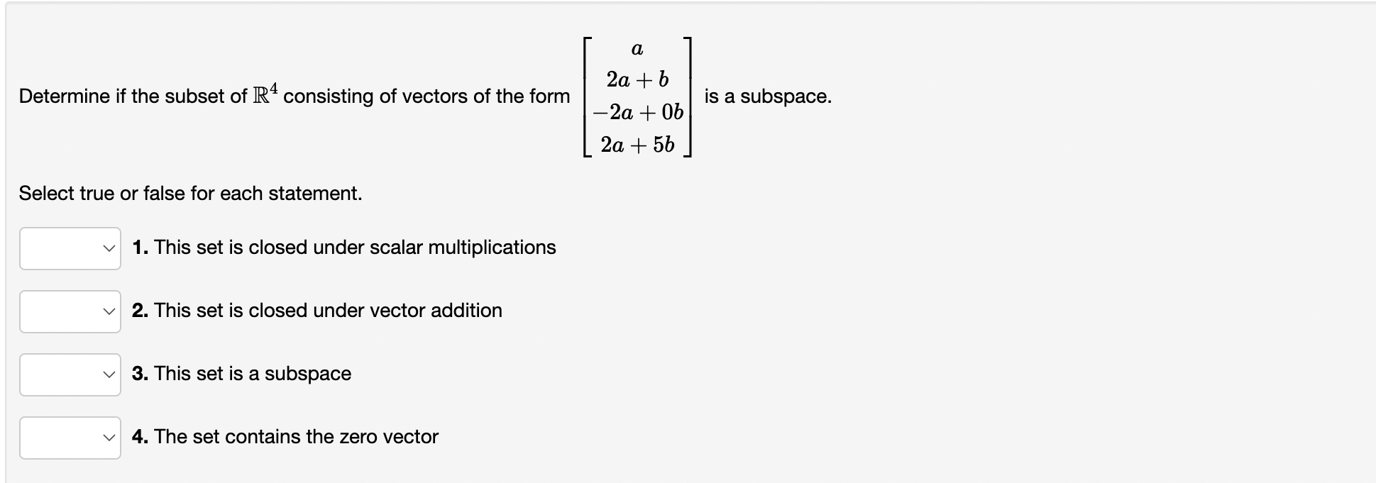 Solved Determine If The Subset Of R Consisting Of Vectors Chegg