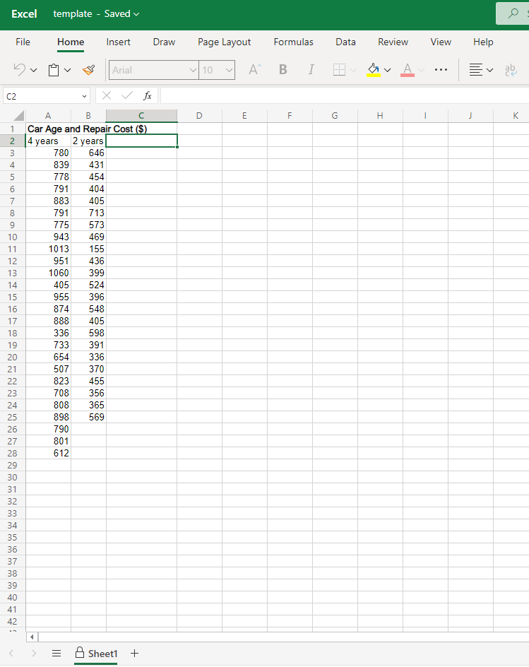 Solved File Home Insert Draw Page Layout Formulas Data Chegg