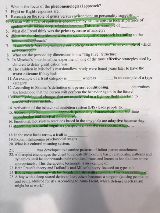 Solved 1 What Is The Focus Of The Phenomenological Chegg